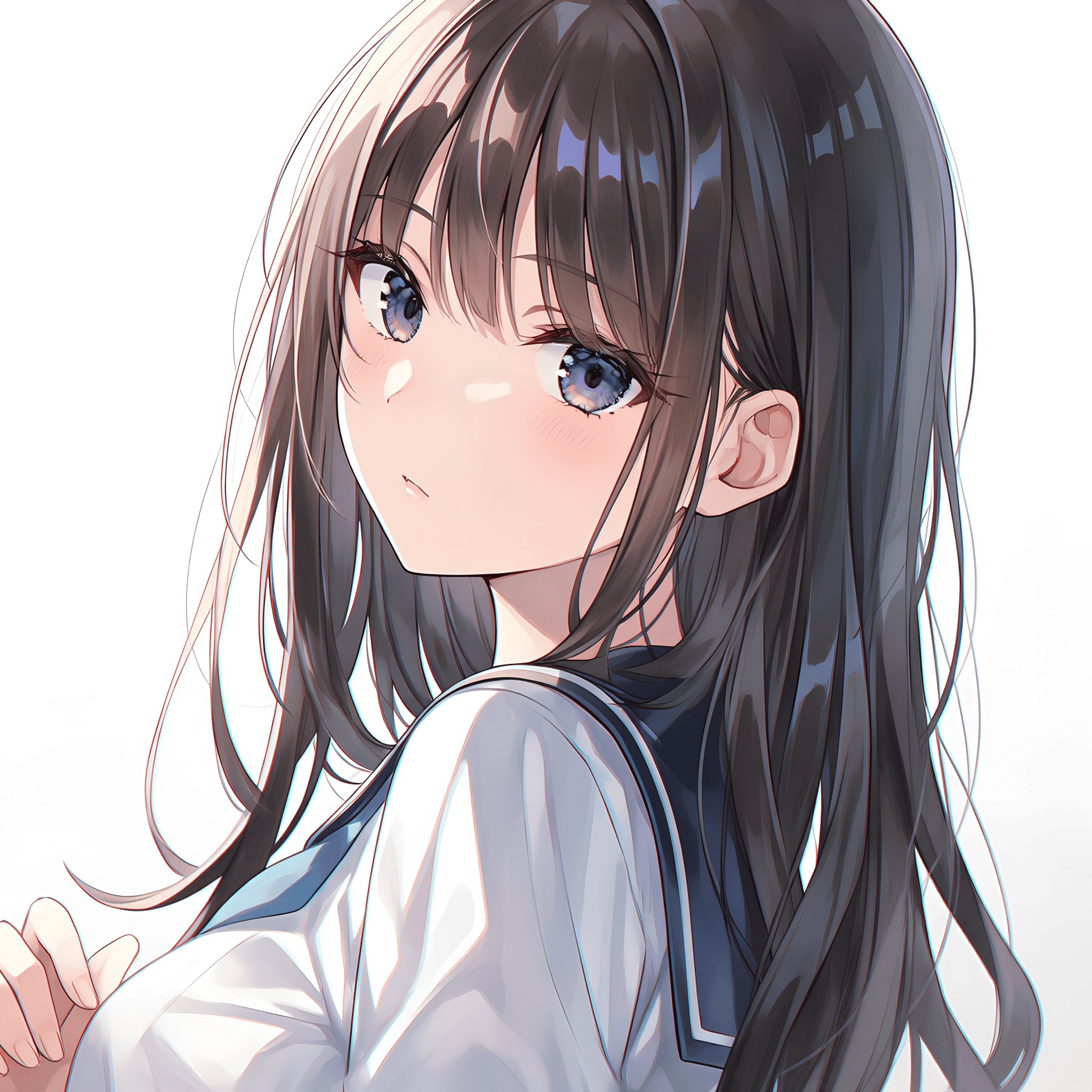 校园动漫人物回眸画面